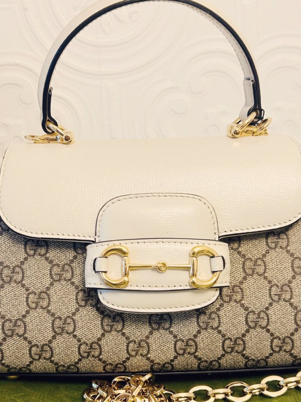 Gucci 1955 Horsebit Top Handle Bag with box, dust bag, cards, 2 original straps